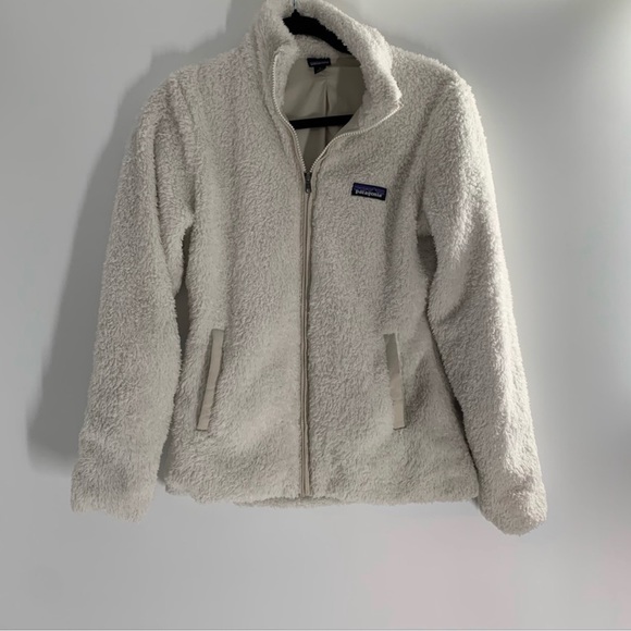 Patagonia Los Gatos White Fleece Zip Up Jacket Women’s Size Small - Picture 2 of 2
